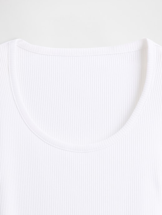 Image number 4 showing, Modern Compact Rib Scoop Crop T-Shirt