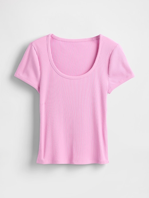 Image number 5 showing, Modern Compact Rib Scoop Crop T-Shirt