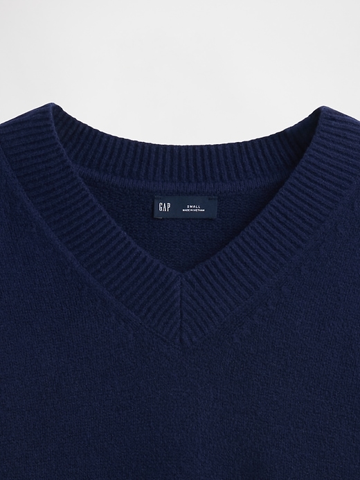 Image number 4 showing, CashSoft Oversized V-Neck Sweater