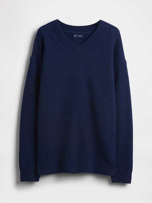 Image number 6 showing, CashSoft Oversized V-Neck Sweater