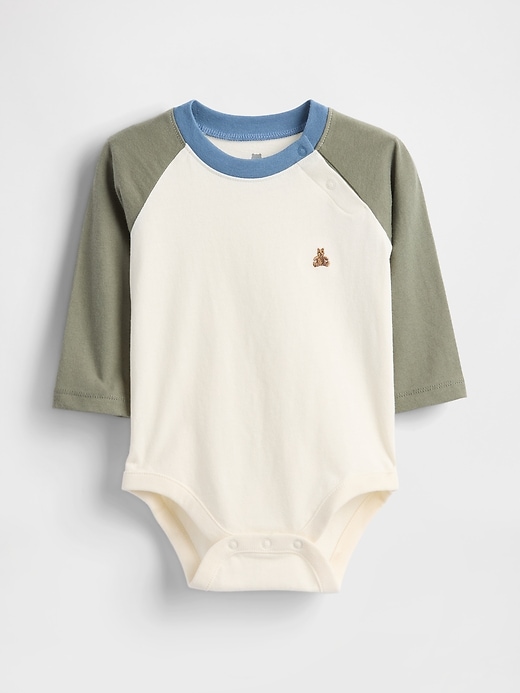 Image number 1 showing, Baby First Favorites Organic Cotton Raglan Bodysuit