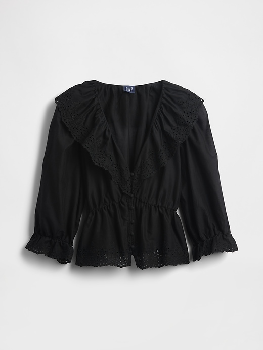 Image number 5 showing, Ruffle Collar V-Neck Top