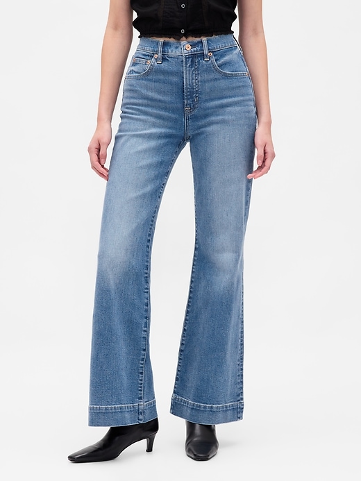 Image number 2 showing, High Rise Relaxed Flare Jeans