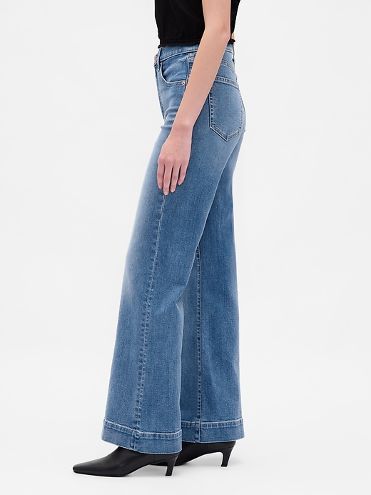 Image number 3 showing, High Rise Relaxed Flare Jeans