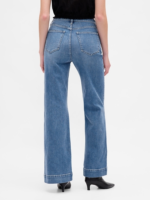 Image number 4 showing, High Rise Relaxed Flare Jeans