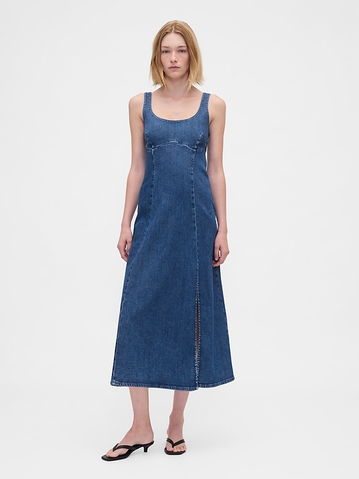 Image number 1 showing, Denim Midi Dress
