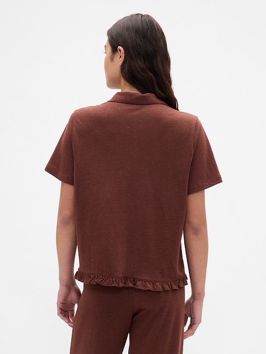 Image number 3 showing, Ruffle PJ Shirt