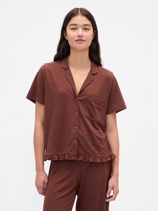Image number 1 showing, Ruffle PJ Shirt