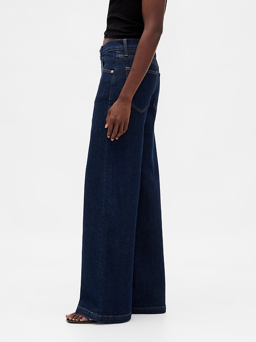 Image number 3 showing, High Rise Stride Wide-Leg Jeans