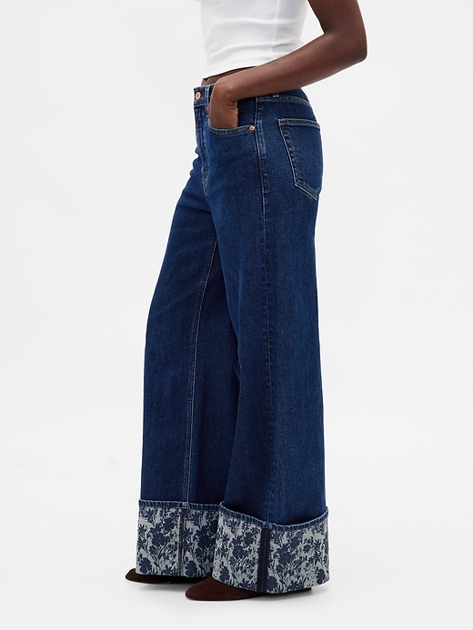 Image number 3 showing, High Rise Stride Wide-Leg Jeans