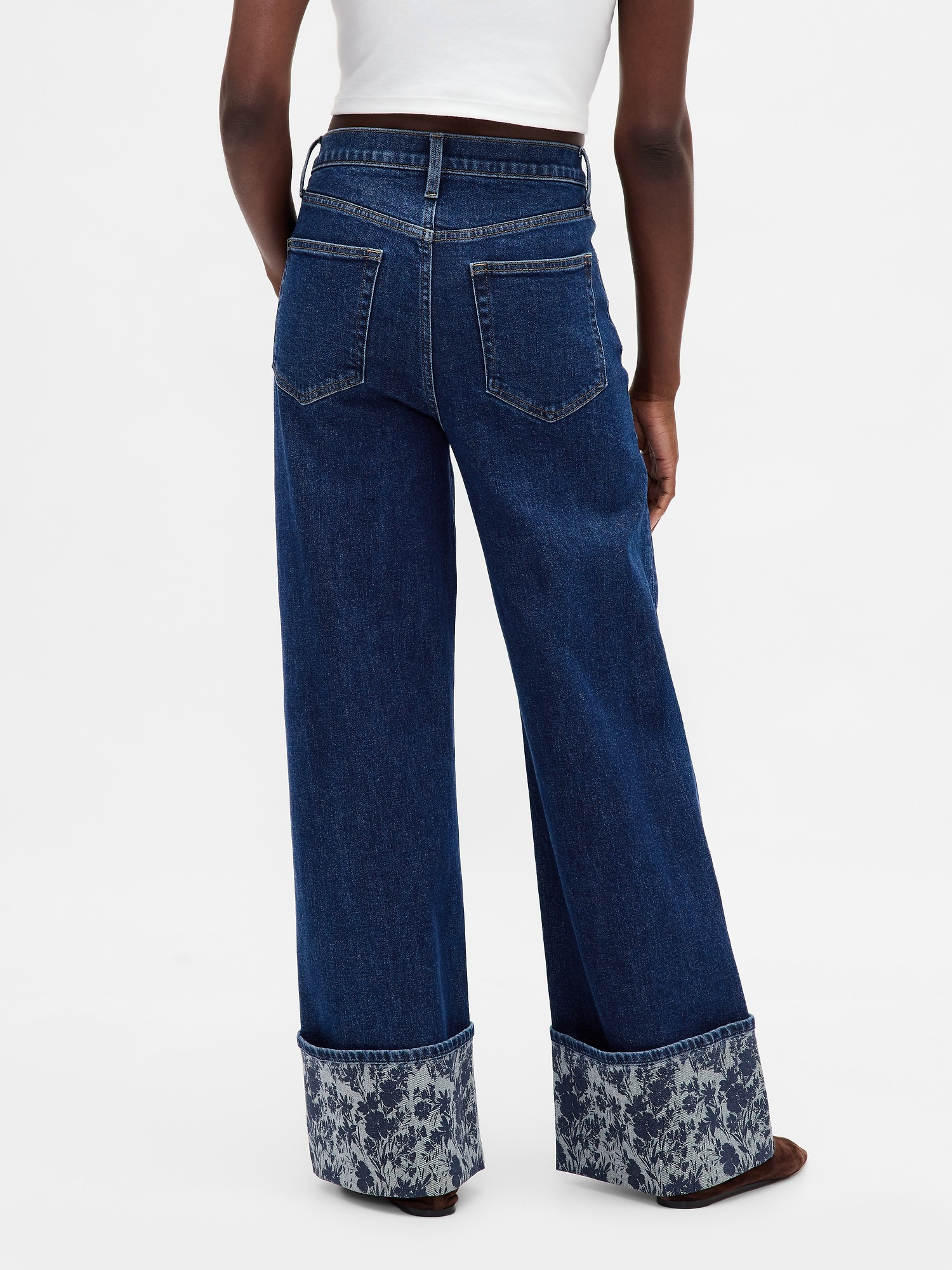 High Rise Stride Wide-Leg Jeans
