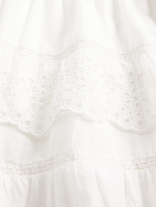 Eyelet Ruffle Mini Skort