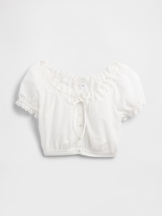 Image number 6 showing, Eyelet Crop Top