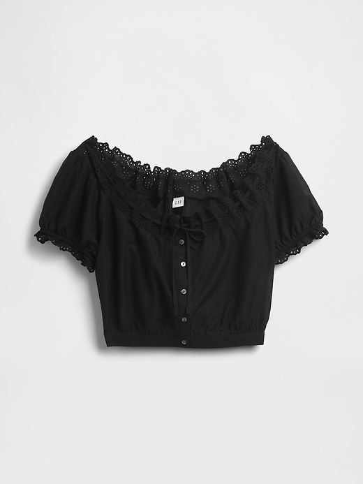 Image number 6 showing, Eyelet Crop Top