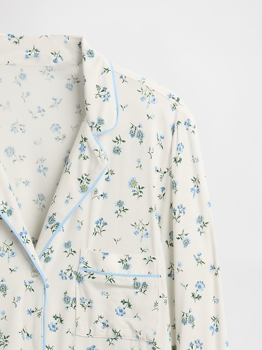 L'image numéro 4 présente Chemisier de pyjama en modal