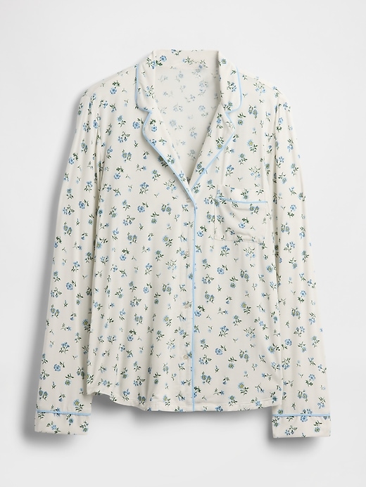 L'image numéro 5 présente Chemisier de pyjama en modal