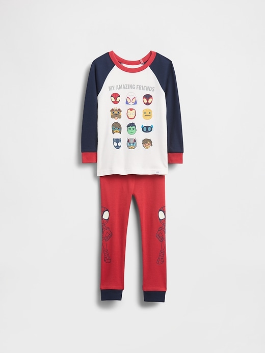 Image number 1 showing, Baby & Toddler Marvel Organic Brushed Cotton PJ Set