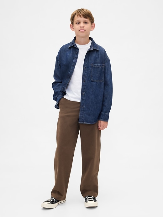 Image number 4 showing, Kids Denim Oversized Shirt