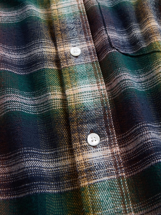 Image number 4 showing, Organic Cotton Relaxed Flannel Shirt