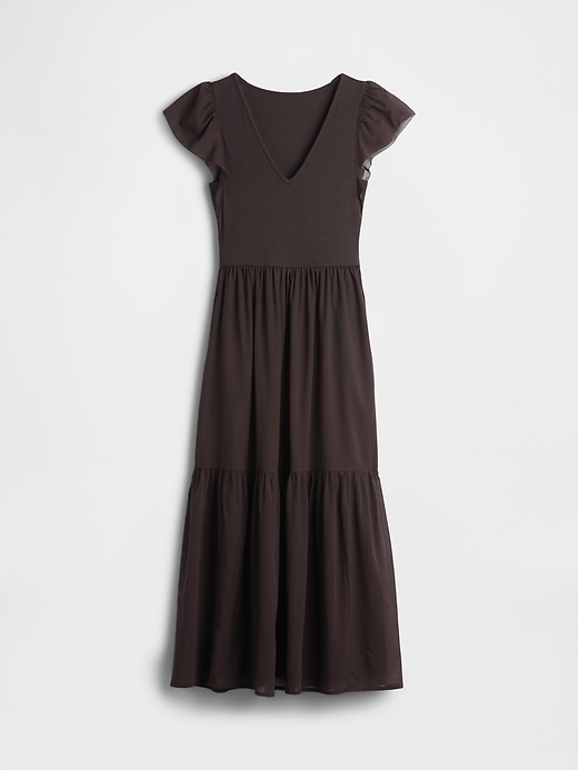 Image number 5 showing, Modern Mixed Media Ruffle Maxi Dress