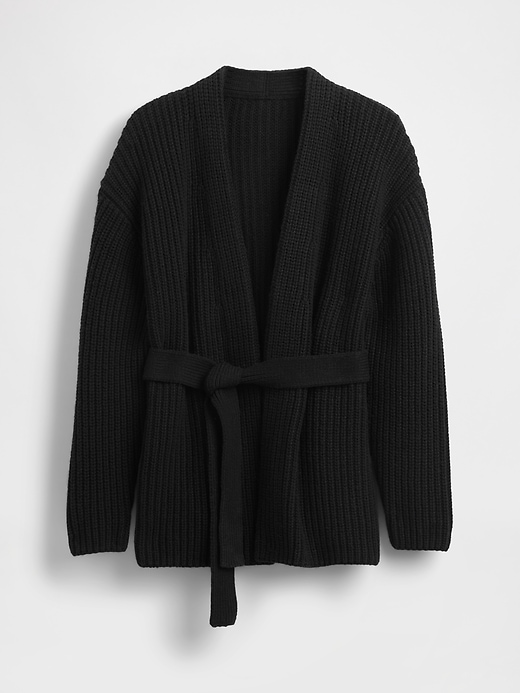 Image number 5 showing, Cotton-Blend Wrap Cardigan Sweater