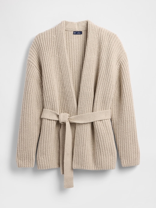 Image number 5 showing, Cotton-Blend Wrap Cardigan Sweater