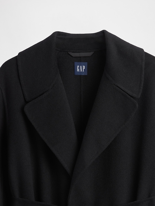 Image number 4 showing, Wool-Blend Wrap Coat