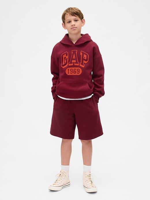 L'image numéro 1 présente Short ballon en coton ouaté VintageDoux pour Enfant, entrejambe de 21,5 cm