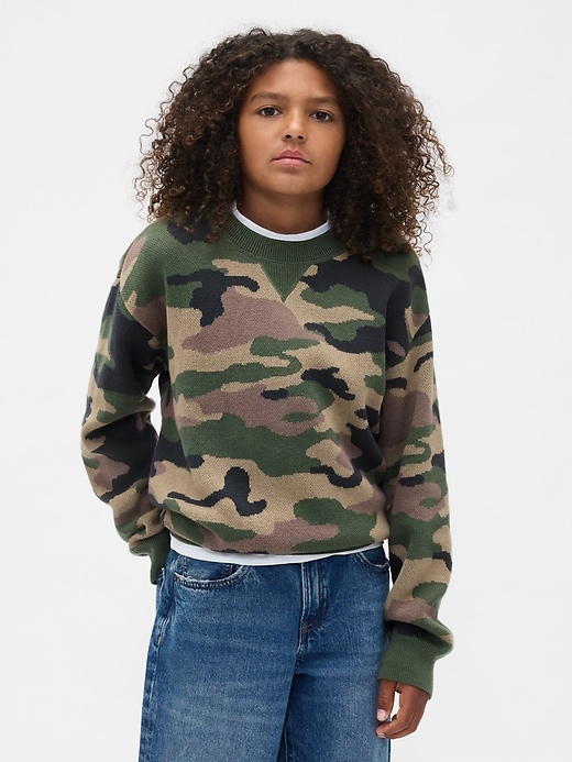 Image number 1 showing, Kids Relaxed Crewneck Sweater