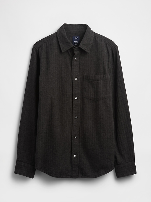 Image number 5 showing, Organic Cotton Relaxed Flannel Shirt