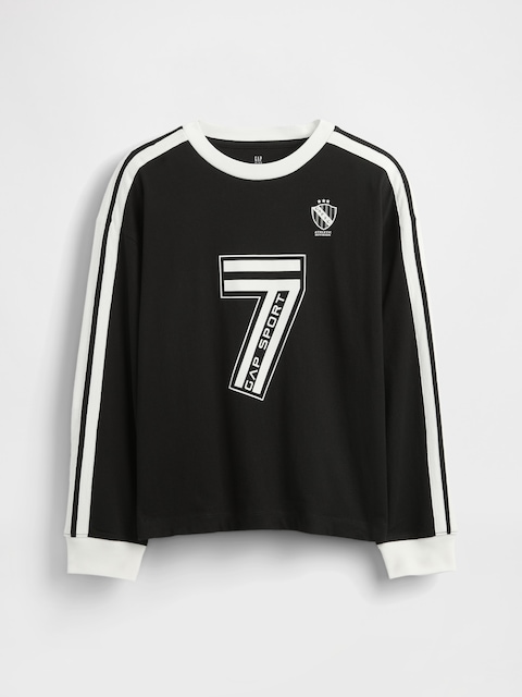 T-SHIRT DE SOCCER EN JERSEY À LOGO POUR ENFANT