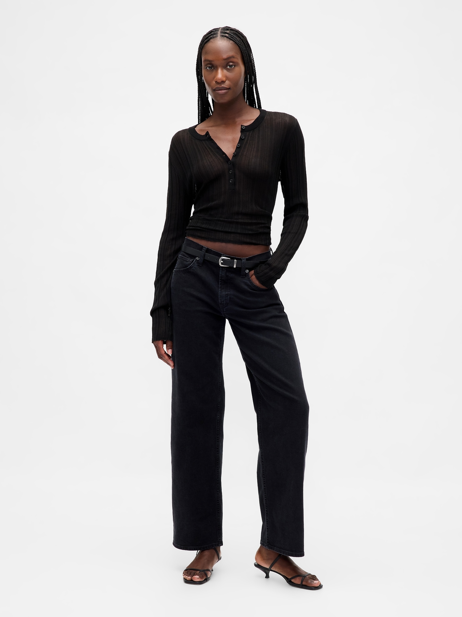 Low Rise '90s Loose Jeans