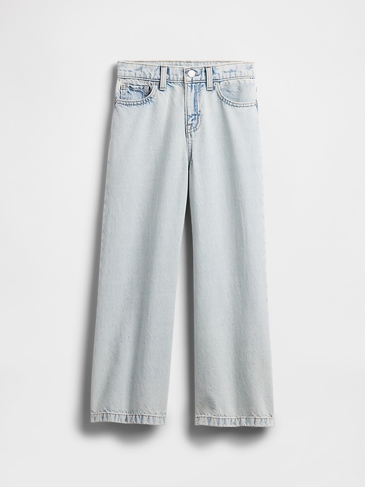 Image number 2 showing, Kids High Rise Stride Wide-Leg Ankle Jeans