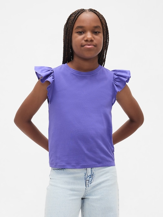 Image number 1 showing, Kids Flutter-Sleeve T-Shirt