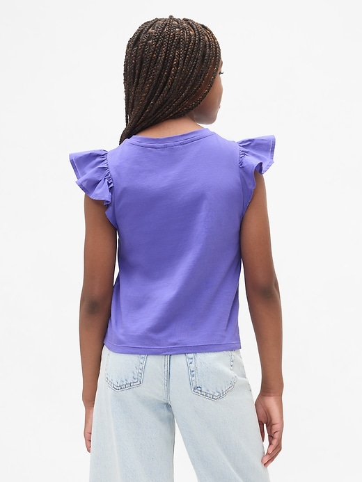 Image number 3 showing, Kids Flutter-Sleeve T-Shirt