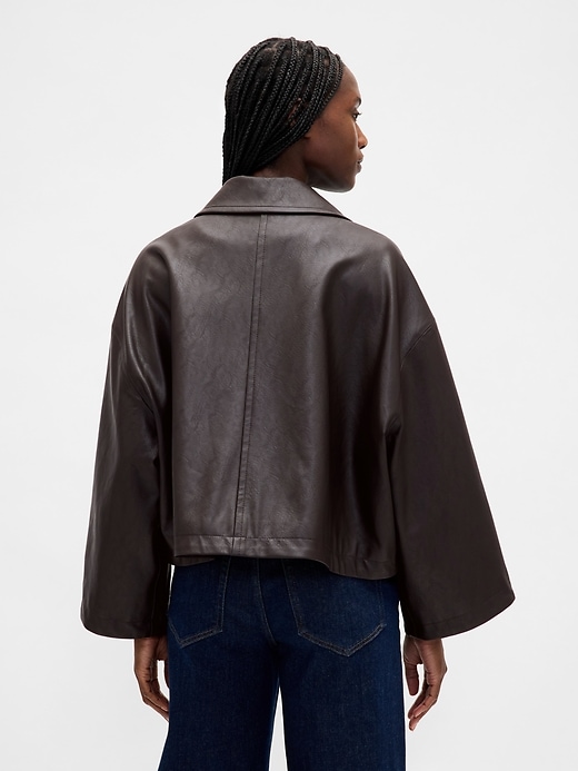Image number 3 showing, Vegan Leather Swing Jacket