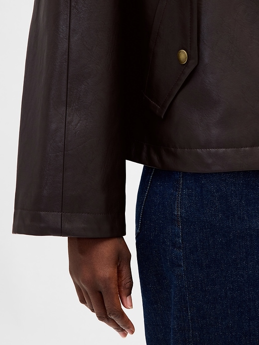 Image number 5 showing, Vegan Leather Swing Jacket