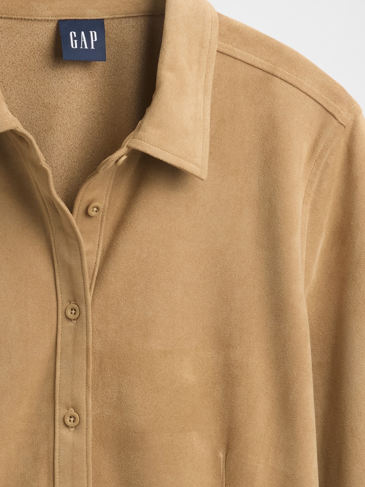 Vegan Suede Fitted Shirt