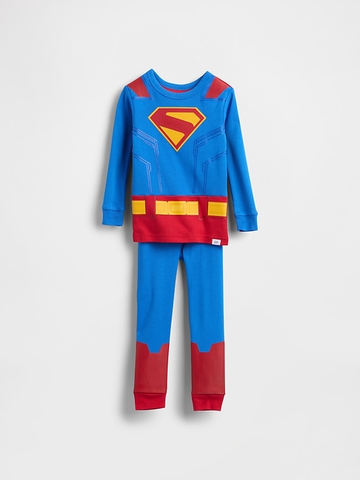 Image number 1 showing, Baby & Toddler Organic Brushed Cotton Superman PJ Set