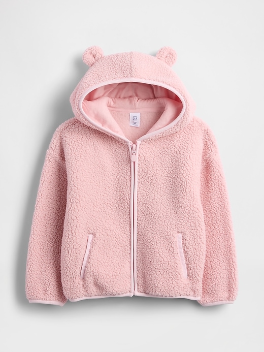 Image number 1 showing, Baby & Toddler Sherpa Bear Zip Hoodie