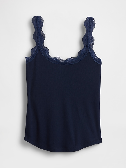 Image number 5 showing, Mini Rib Lace PJ Tank Top
