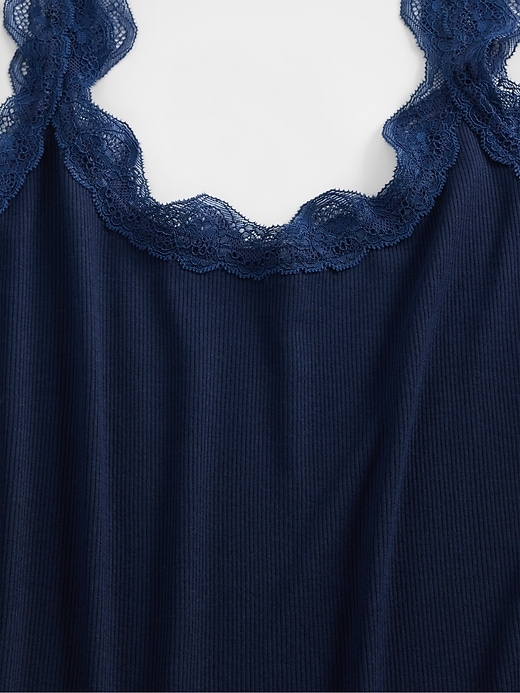 Image number 4 showing, Mini Rib Lace PJ Tank Top
