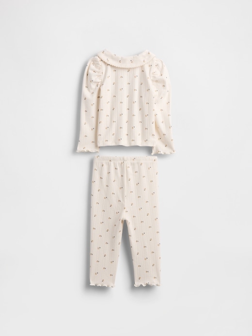 Image number 2 showing, Baby Softspun Pointelle Rib Outfit Set
