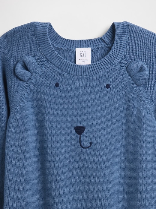 Image number 3 showing, Baby Bear Sweater One-Piece