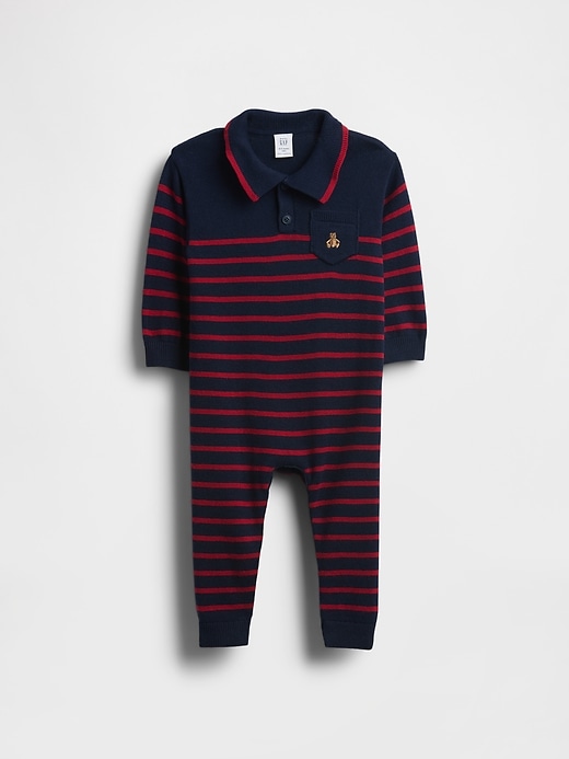 Image number 1 showing, Baby Polo Sweater One-Piece