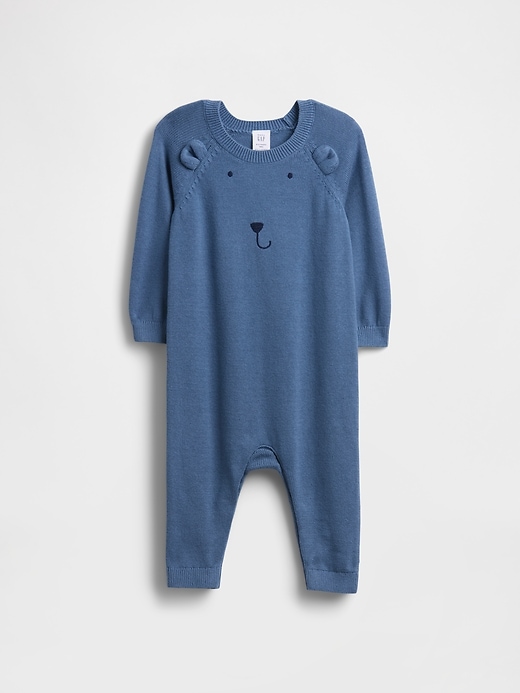 Image number 1 showing, Baby Bear Sweater One-Piece