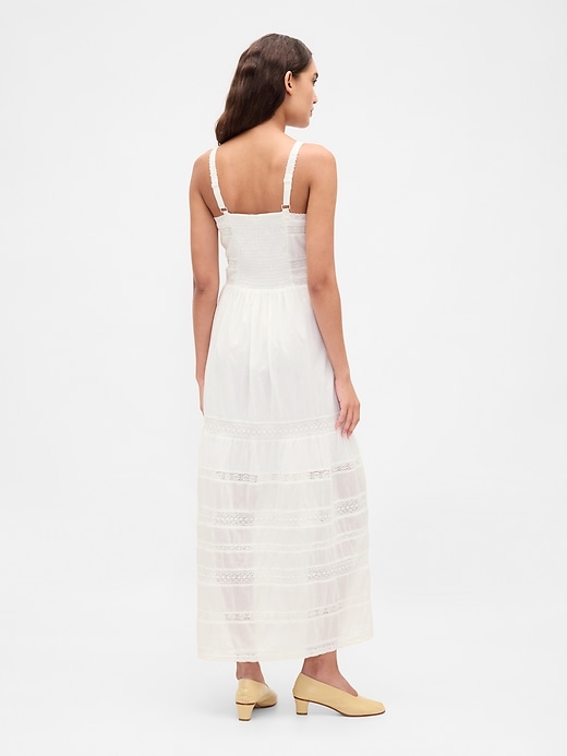 Image number 2 showing, Lace-Trim Maxi Dress