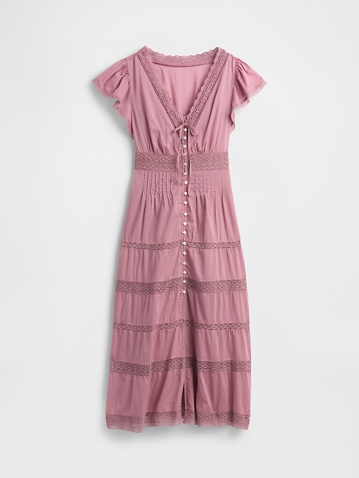 Image number 5 showing, Lace-Trim Midi Dress