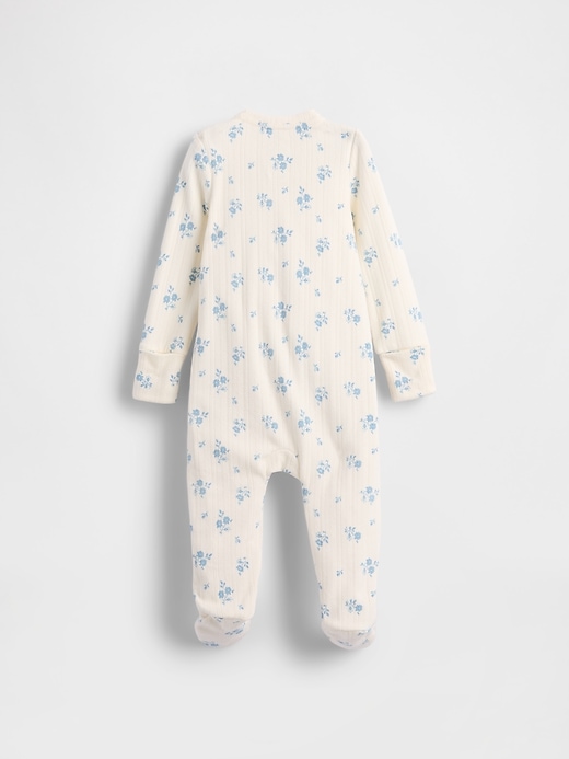 Image number 2 showing, Baby Softspun Pointelle Footed One-Piece