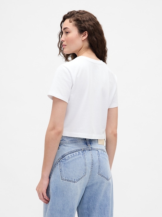 Image number 3 showing, Gap × BÉIS Organic Cotton VintageSoft Crop Graphic T-Shirt